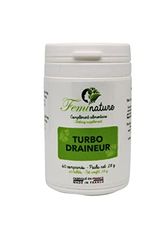 Draineur Retention d'Eau | Turbo Draineur 60 Comprimés Vegan | Detox Foie & Colon | Diurétique - Elimination Toxines | Bardane - Pissenlit - Fumeterre | Brûleur Dépuratif | Fabriqué en France