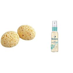 Tigex Kits de Toilettes 2 Éponges Végétales Boule Bébé 80601251 & BIOLANE - Huile d'Amande Douce - Nouveau Packaging - Bébé - Hydrate et protège la peau - Vitamine E - Soin - Bain - Massage
