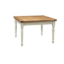 Biscottini Tavolo legno massello di tiglio 122x122x80 cm Made in Italy | Tavolo da pranzo allungabile | Tavolo allungabile bianco | Tavolo cucina