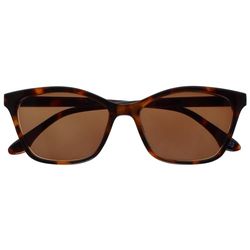 OPULIZE KAT Occhiali da Lettura con Lente da Sole - Montatura a Occhi di Gatto - Marrone Lucido Tartarugato - Uomo e Donna - Cerniere a Molla - S59-2 - +3.00