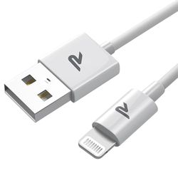 RAMPOW Lightning-kabel, Apple MFi gecertificeerd, oplaadkabel iPhone compatibel met iPhone 13/13 Pro/13 mini/13 Pro Max/12/12 Mini/12 Pro/12 Pro Max/11/XR/XS/X/8-1m, wit