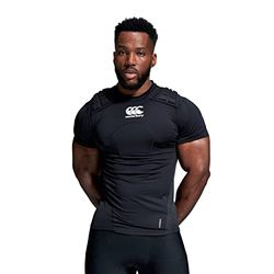 Canterbury Protection Vest, Gilet Protettivo da Rugby Unisex, Nero/Bianco/Argento, XL