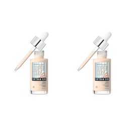 Maybelline Super Stay Skin Tint Foundation, With Vitamin C*, Foundation and Skincare, Long-Lasting up to 24H, Vegan Formula, Shade 3 (Pack of 2)