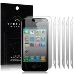 iPhone 4S / iPhone 4 Screen Protector 4G Screen Protectors Terrapin Safe and Sound Pack of 6 Great iPhone 4 Protection For Active Lifestlyes Keep Talking Mobile Phone Accessories