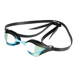 arena Cobra Core Swipe Mirror Lunettes de Natation Unisexe Adulte Race, Lunettes de Natation avec Lentilles Courbes Miroir, Anti-buée, Protection UV, 5 Ponts Nez Interchangeables