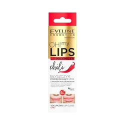 Eveline Cosmetics Oh! My Lips Lip Plumper Gloss à l'acide hyaluronique et à l'extrait de piment – Volume instantané et amplificateur de brillance 4,5 ml