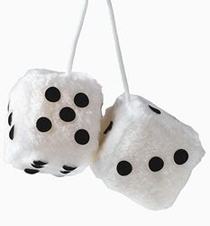 S SUMEX Dados decorativos Jumbo Size estilo retro e divertido cor branca 9 x 9 cm