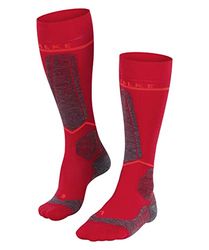 FALKE SK Energizing Wool W Kh lana filo funzionale con compressione 1 paio, Calzini da sci Donna, Rosso Rose 8564, 39-42