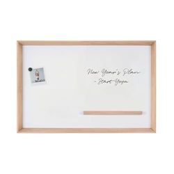 Bi-Office Lavagna magnetica Inversa, superficie in acciaio laccata a secco, cornice in legno di pino, 90 x 60 cm
