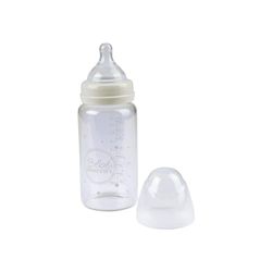 BABY DOUCEUR, fles met brede hals, glas + speen met variabele doorstroming, siliconen, 250 ml, Essen'Sky