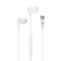 Music Sound | In-ear hoofdtelefoon | hoofdtelefoon met kabel en microfoon - USB-C-compatibiliteit - kleur wit