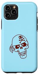 Chapeau de Pirate Squelette Halloween Foulard drôle Bande dessinée Coque pour iPhone 11 Pro