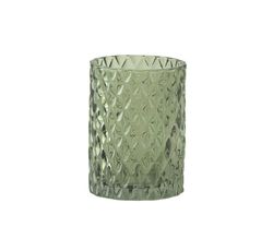 PORTACEPILLOS VIDRIO DIAMOND VERDE