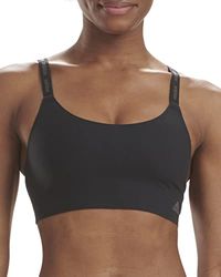 adidas Dames Active Micro Flex Draadloze Naadloze Lounge BH Gewatteerd, Zwart/smeedijzer, M