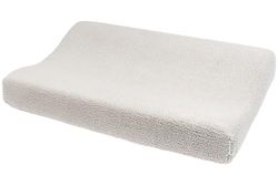 Meyco Funda Cambiador Teddy (Funda Cambiador acogedora, de fácil Cuidado, Forro Polar Teddy, Accesorio para bebé en 50 x 70 cm), Greige