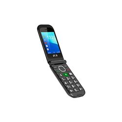 SPC Jasper 2 4G - Teléfono móvil de Tapa para Mayores con Whatsapp, Botones y Teclas Grandes, Compatible con audífonos, botón SOS, Doble Pantalla, 4G y Base de Carga, Color Negro