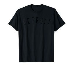 Abbigliamento vintage Detroit Distressed Black Script Maglietta