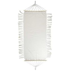 HOME DECO FACTORY, HDO0002, hängmatta med fransar, modell Terre Inconnue, trädgårdsdekoration, möbler, trädgårdsmöbler, uteservering, 285 x 1 x 90 cm, beige