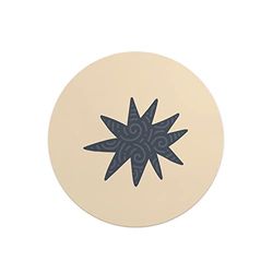 Questo Casa, Round Digital Printed Mouse Pad, Non-Slip Base, for Office and Home, Diameter:22cm