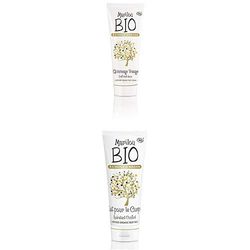 Duo Produit de beauté MARILOU BIO - Gamme Argan - Gommage pour le visage à l'huile d'Argan - Lait pour le corps