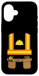 Cute Construction Worker Costume Kids Case for iPhone 16