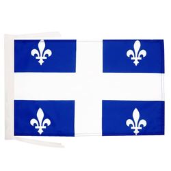 AZ FLAG Bandiera Quebec 45x30cm - BANDIERINA Canadese - Canada 30 x 45 cm cordicelle