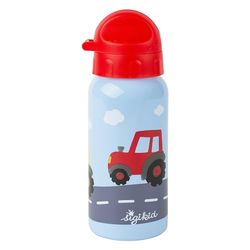 SIGIKID 25379 roestvrijstalen drinkfles, tractor, 400 ml, aanbevolen voor kinderen vanaf 1 jaar, robuust, lekvrij, onbreekbaar