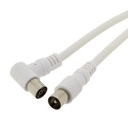 Brightium Vit TV-anslutning med 1,5 m RG59-kabel, perfekt för överföring av högkvalitativ video- och ljudsignal.