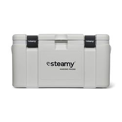 Steamy Marine Pro 50, Middelgrote koelbox speciaal voor watersport, op de boot en professioneel gebruik, 50 Liter, Wit