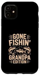 Funny Bass Grandpa Ever Fishing Fisherman Fathers Day Dad Case for iPhone 11