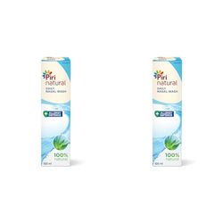 PiriNatural Daily Nasal Wash, Breathe Clean, Allergens Hayfever & Dust Wash, 100ml (Pack of 2)