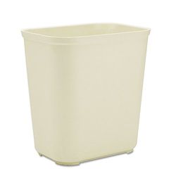 Rubbermaid Commercial Products Wastebasket, Thermoset Polyester, Beige, 10.5" x 15.3" x 14.5"