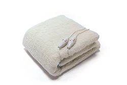 Ardes AR4AM22 Morpheo bedwarmer voor tweepersoonsbed, 100% pure wol, 150 x 160 cm, 2 verwarmingszones, gemaakt in Italië, beige