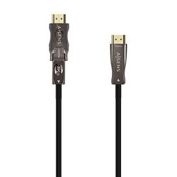 AISENS - A153-0648 - Câble HDMI V2.1 AOC amovible ultra haute vitesse 8K@60Hz 4K@120Hz 4:4:4 48Gbps, A/M-D/A/M, noir, 50m
