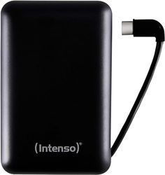 Cargador Portatil Intenso Power Bank XC10000, Batería Externa (10000mAh, para Smartphones, Tablets y más) con Cable USB-C Incorporado, Negro