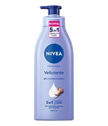 Nivea Crema Corpo Vellutante (1 x 500ml), Irresistibile morbidezza per pelle secca, Formula arricchita con Burro di Karitè e Nivea Siero Idratazione Intensa