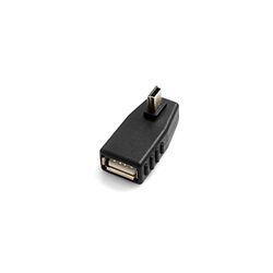 System-S OTG adapter USB A värd ingång till mini USB-kontakt adapter 90° vänster vinkel kontakt On-The-Go värdkabel