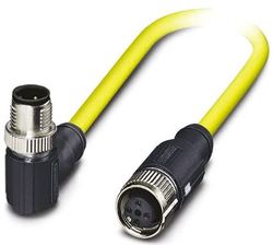 PHOENIX CONTACT SAC-4P-MR/0.5-542/FSSH SCO BK - Cable para sensor y actuador (4 pines, apantallado, codificación A, 0,5 m), color amarillo