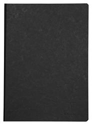 Clairefontaine 791401C Collection Age Bag Un Carnet Cousu Dos Toilé Noir - A4 21x29,7 cm - 192 Pages Unies Blanches - Papier 90 g - Couverture Carte Lustrée Grain Cuir