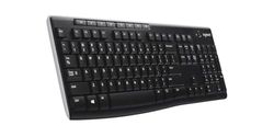 Logitech K270 Tastiera Wireless per Windows, 2,4 GHz Wireless, Layout Scandinavo QWERTY - Nero