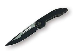 WE Knife Unisex - volwassenen Slipstream Stonewash Two Tone zakmes, zwart, 9,7
