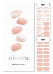 Ohora Sticker Unghie Gel Semi-Polimerizzato, 30 Unghie Gel Adesive Made in Corea, con Lima, Due Salviette Umide e Uno Stick in Legno per l'Applicazione