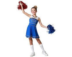 Atosa Costume Di Cheerleader Blu Bambina 3 A 4 AÑOS