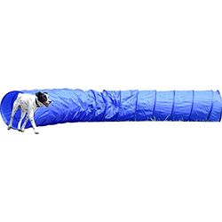 dobar 50810 Tunnel d'agilité pour Chien Taille XL Tunnel d'agilité pour l'entraînement de 5 m avec Tunnel en Plastique Bleu Diamètre 60 cm Longueur 500 cm