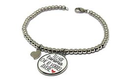 Tu hai l'anima che io vorrei avere - Bracciale a sfere - Bracciale in acciaio - Bracciale frase - Bracciale anallergico - Bracciale con ciondolo - Bracciale charms - Bracciale personalizzabile