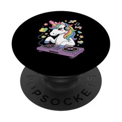Unicorno Dj Magico Mix Music Party PopSockets PopGrip Adesivo
