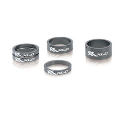 XLC styrhuvudförlängning A-Head avståndsset AS-A02 3 x 5/1 x 10/1 x 15 mm 1 1/8 tum, titanfärg, 10