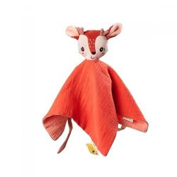 LILLIPUTIENS - Doudou marionetta Stella Il Cerbiatto - Cotone Organico - con Attacco per Ciuccio e Etichetta per Il Nome - Tessuto Molto Morbido - 32 x 32 cm - dalla Nascita - 83385