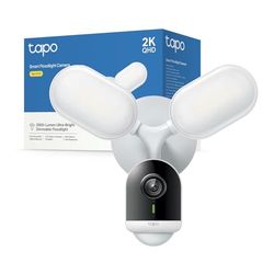 Tapo C720 Telecamera Wi-Fi Esterno 2K 4MP, Color Night Vision e Proiettori 2800-Lumen, Controllo Luminosità e Trigger di Attivazione, Rilevamenti Smart AI, MicroSD fino a 512G, IP65, Solo Hardwired