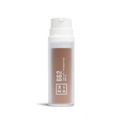 3INA MAKEUP - The 3 in 1 Foundation 662 - Base de Maquillaje Caramelo con Subtono Neutro - Base 3 en 1 con Primer y Corrector - Base Maquillaje con SPF 15 y Vitamina C - Vegan - Cruelty Free